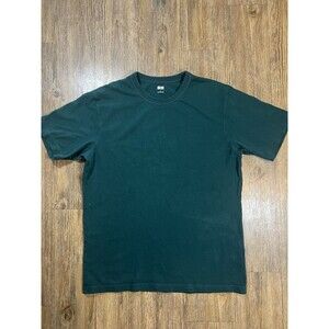 Uniqlo Green Large men's T Shirt Heavy All Cotton 100% Crew